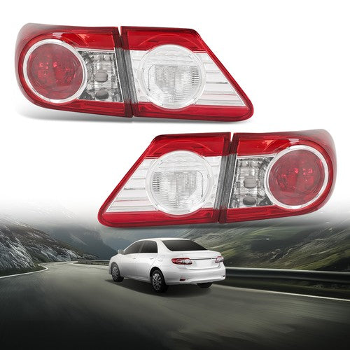 Solid Spare 4pcs Rear Tail Lights Fit For 2011-2013 Toyota Corolla Japan Built Left+Right