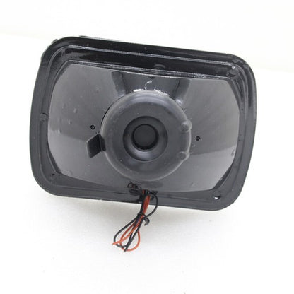 7" Inch 7X6 LED White CCFL Halo Diamond Cut Gray Lens Projector Headlights