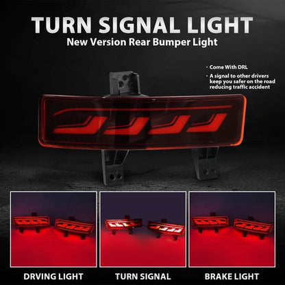 Red Lens Rear Bumper Reflector Fog Light LED Brake Lamp For Honda CRV 2020-2022