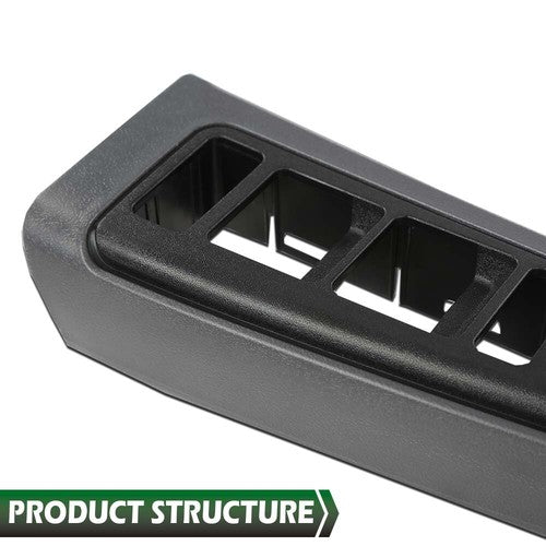 Solid Spare Fit For 03-07 Chevy Silverado GMC Sierra Front Left Window Switch Bezel Gray