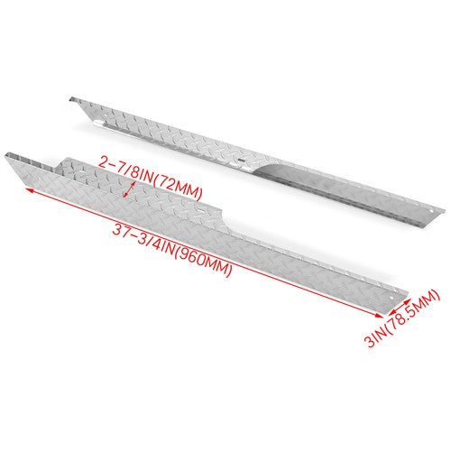 Solid Spare Aluminum Diamond Plate Rocker Panel Side Covers For EZGO TXT Golf Cart 1994-2013