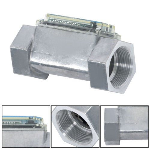 Solid Spare 1.5inch 10.5-74 GPM Digital Turbine Flow Meter For Liquid Flow Meter