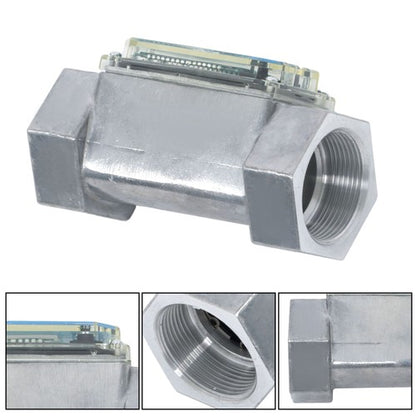 Solid Spare 1.5inch 10.5-74 GPM Digital Turbine Flow Meter For Liquid Flow Meter