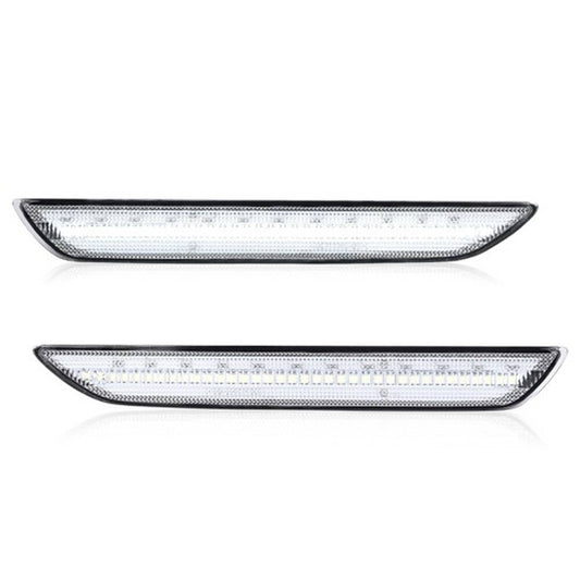 Solid Spare Fit For 2015-2022 Ford Mustang LED Rear Side Marker Lights Clear Left+Right