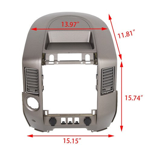 Solid Spare For 2004-2006 Nissan Titan Armada Instrument Cluster Dash Panel Dash Radio Bezel