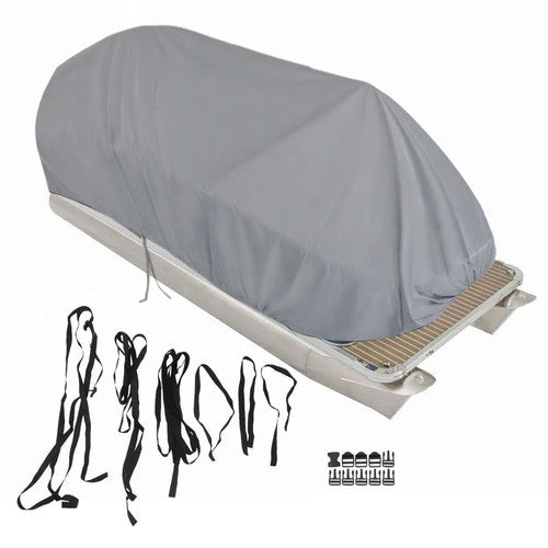 Solid Spare 21-24Ft Waterproof Heavy Duty Pontoon Boat Cover Outdoor UV Rain Dust Protection