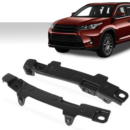 Solid Spare Fit For 14-19 Toyota Highlander Front Bumper Retainer Support Left+Right