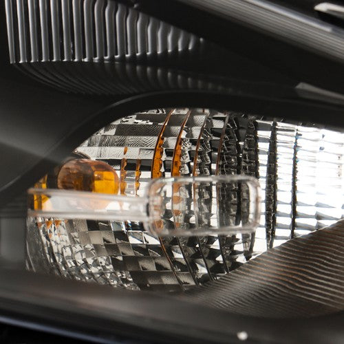 Solid Spare For Dodge Dart 2013-2016 Driver+Passenger Side Halogen Black Housing Headlights
