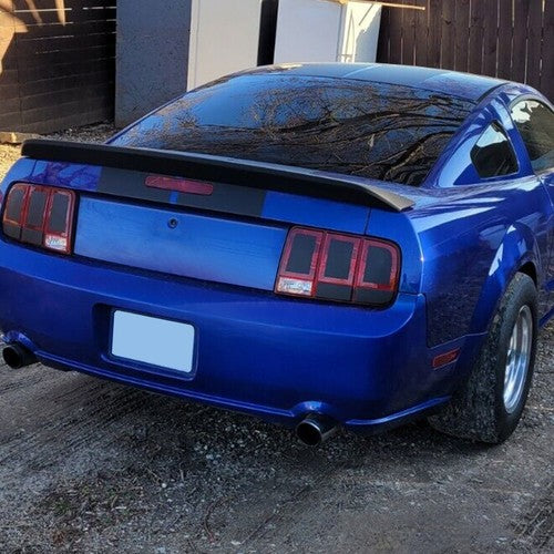 Solid Spare For 2005-2009 Ford Mustang GT500 Ducktail Style Rear Trunk Spoiler Wing Black