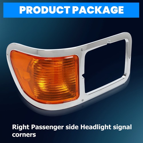 Solid Spare Passenger Side Headlight Bezel Signal Corner W/Bulb For 2000-2015 Ford F650 F750
