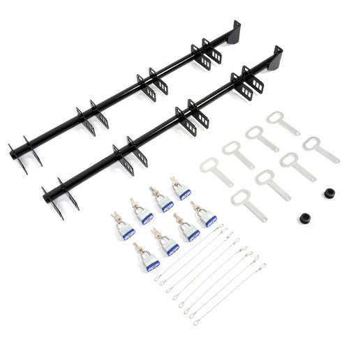Solid Spare Set of 4-Place Lockable Weeder Trimmer Rack Holders For Enclosed or Open Trailer