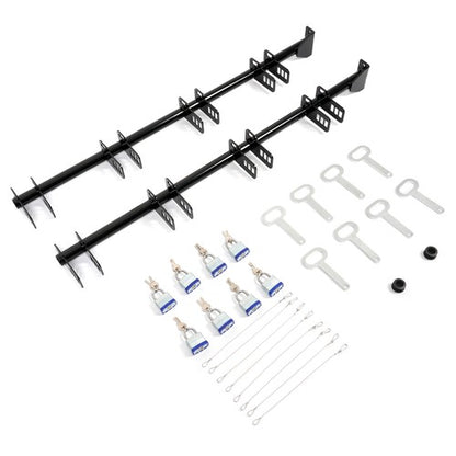 Solid Spare Set of 4-Place Lockable Weeder Trimmer Rack Holders For Enclosed or Open Trailer