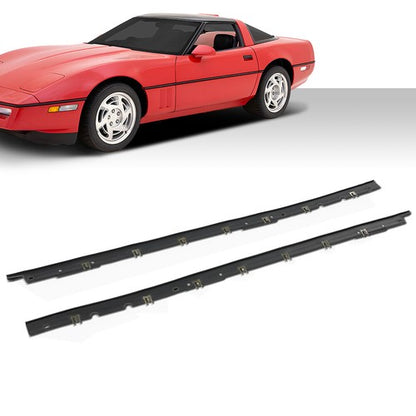Solid Spare Window Sweep Weatherstrip Outer Seal Kit Fit For 1984-1996 Chevy Corvette C4