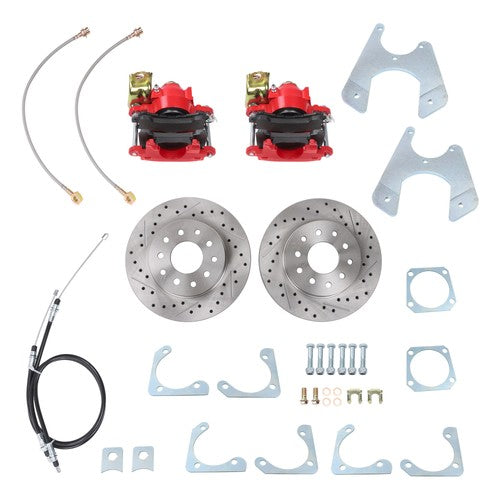 Solid Spare Disc Brake Kit Red Rear For Calipers Chevelle GTO El Camino 64-72 GM 10 12 Bolt
