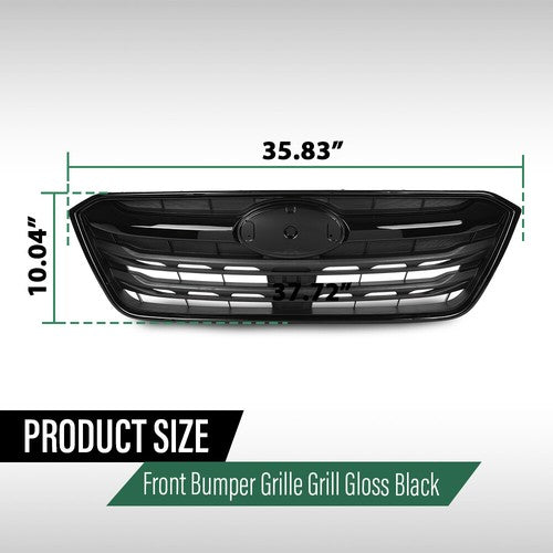 Solid Spare Fit For 20-22 Subaru Outback Front Bumper Upper Grille Black 91121AN08A