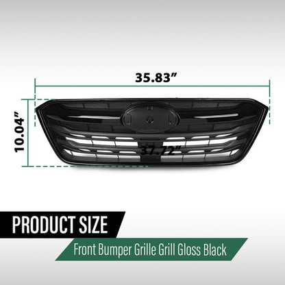 Solid Spare Fit For 20-22 Subaru Outback Front Bumper Upper Grille Black 91121AN08A
