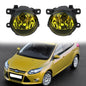 For Ford Focus 2012-2014 Yellow Glass Lens Front Bumper Fog Lights Lamps w/ Bulb