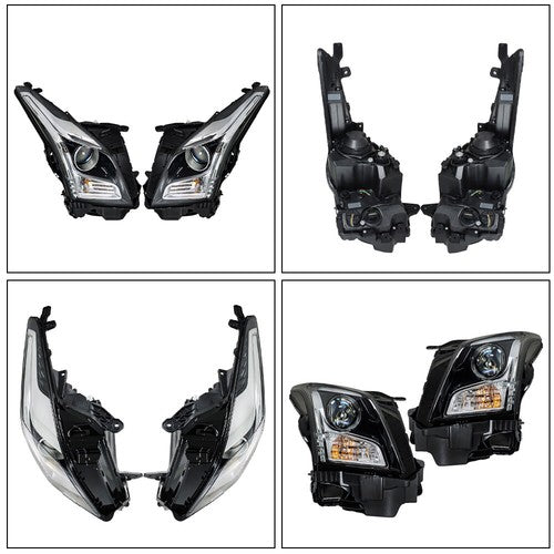 Solid Spare Left+Right Halogen Headlights Projector&Tail Lights For 2013-2018 Cadillac ATS
