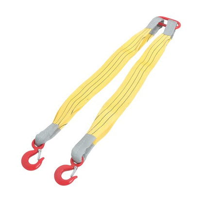 Solid Spare 2 Pack 3.3 FT Lifting Slings Straps - 4410 LBS Yellow Two Leg Rigging Straps