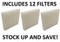 Solid Spare EFP Humidifier Filter Replacements for Duracraft AC-801 AC801 - 12 Pack