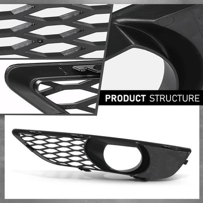 Solid Spare Fit For 2010-2015 Audi Q7 Sportback Front Bumper Fog Light Bezel Lamp Trim Right