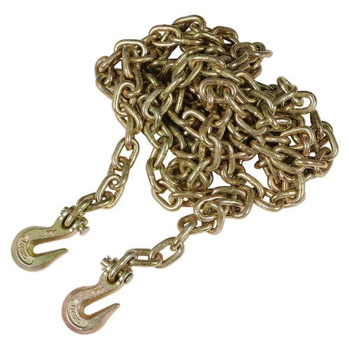 Solid Spare Truck Tow Chain Tie Down Binder With Grade 70 Hooks G70 3/8" 20'