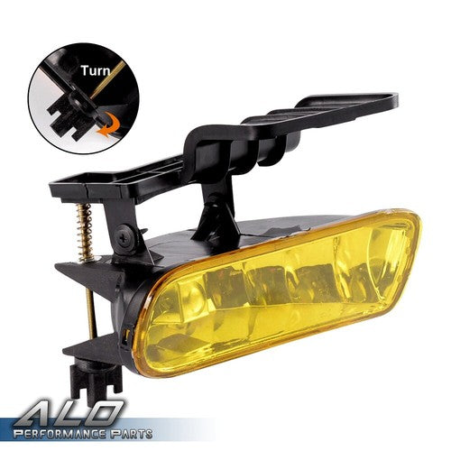 Solid Spare Fit For 2001-2006 GMC Yukon Fog Lights Bumper Yellow Lens Replacement Lamp 1Pair