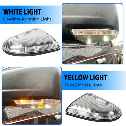Solid Spare 2Pcs LED Mirror Turn Signal Lights Puddle Lamps For 2009-14 Dodge Ram 1500 2500