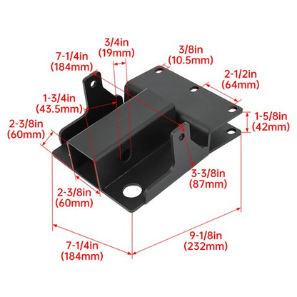 Solid Spare For 2" Receiver Kawasaki Mule 600/610/SX 07-23 Rear Trailer Hitch Mount Bracket