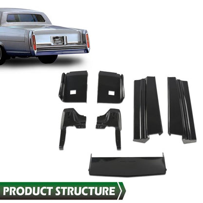 Solid Spare Fit For 1979-1985 Cadillac Eldorado Rear Bumper Fillers Set of 7 Black