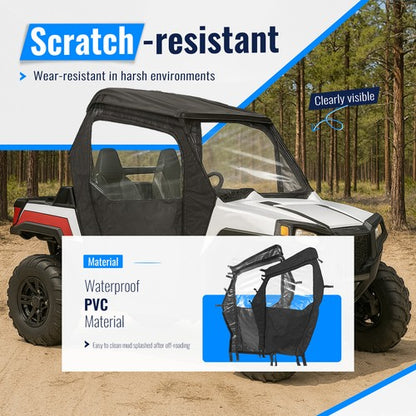 Solid Spare UTV Soft Full Doors Cab Enclosures For Polaris RZR 800 800S 2008-2014