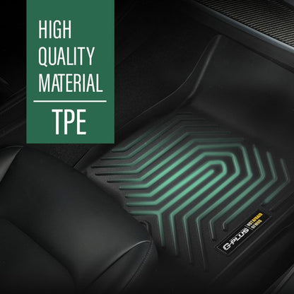 Solid Spare Fit For 2013-2018 Hyundai Santa Fe All Weather TPE Floor Mats+Cargo Liner