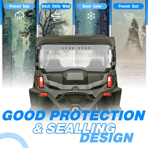 Solid Spare For CFMOTO ZForce 950 Sport/Trail & 800 Trail 23-25 Clear Rear Windshield Vented