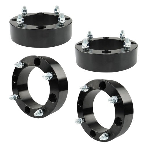 Solid Spare 4pcs 4x156 Wheel Spacers 2" 131mm M12x1.5 For 2013-2020 Polaris Ranger Black