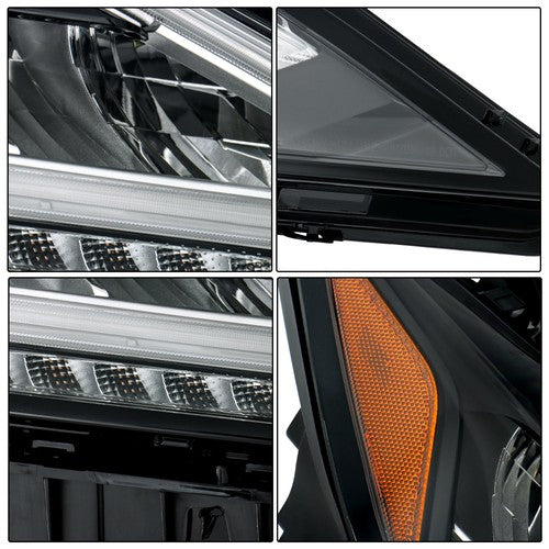 Solid Spare Clear Black Housing For 2019-2021 Nissan Murano Pair LH&RH Projector Headlights