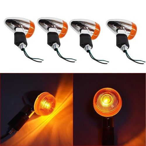 Solid Spare 4X Motorcycle LED Turn Signal Blinker Indicator Lights For Honda Suzuki Yamaha