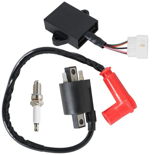 Solid Spare Ignition Coil Ignitor CDI Box & Spark Plug For Yamaha G9 Gas Golf Cart 1990-1995