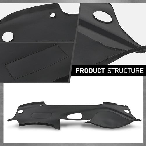 Solid Spare TPE Dash Cover Cap Dashboard Overlay Black Fit For 2004-2008 Acura TL