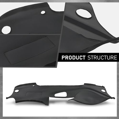 Solid Spare TPE Dash Cover Cap Dashboard Overlay Black Fit For 2004-2008 Acura TL