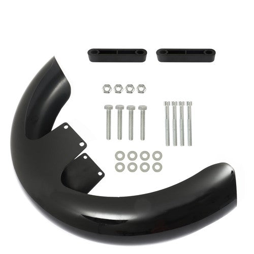 Solid Spare For Touring Electra Glide Street Glide 19" Wheel Wrap Front Fender bright black