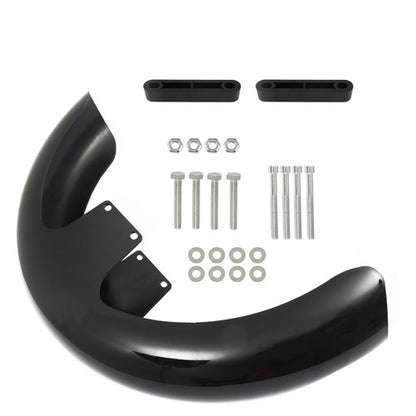 Solid Spare For Touring Electra Glide Street Glide 19" Wheel Wrap Front Fender bright black