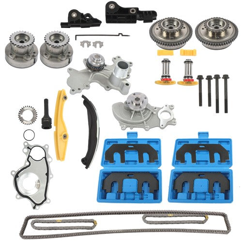 Solid Spare Timing Chain Kit Water Pump 4 Bolt Tool VVT For Ford Transit 150/250 2015-2016