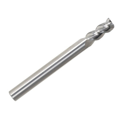 Solid Spare 3 Flute Regular Length Carbide Milling Cutter 1/4" For Aluminum