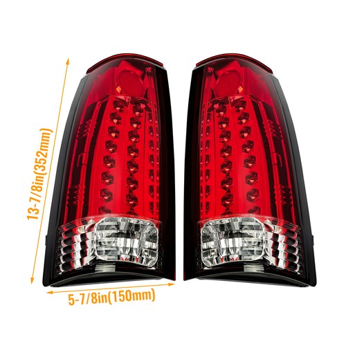 Solid Spare Red Pair Tail Lights lamp LED For 1988-1998 Chevy Chevrolet K1500 GMC C1500