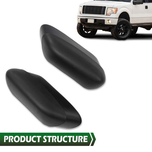 Solid Spare Fit For 2004-2014 Ford F-150 Pickup Running Board Side Step Bar End Cap Pair Set