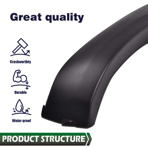 Solid Spare Front Bumper End Caps Set of 2 Fit For 2005-2011 Toyota Tacoma Black
