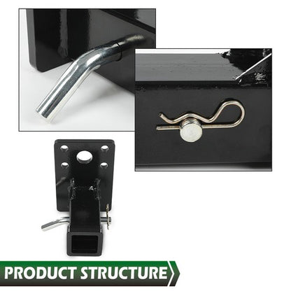 Solid Spare Fit For HMMWV HUMVEE MILITARY M998 M151A1 2'' Receiver Hitch w/ Hitch Pin Kit