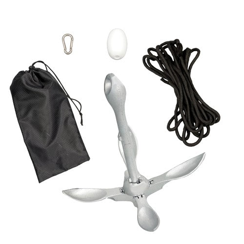 Solid Spare For PWC Canoe Jet Ski 1 × New Marine Kayak Folding Anchor Kit 7.05Lb White