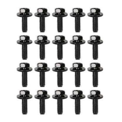 Solid Spare Fit For Honda Body Bolts- M6-1.0 x 20mm Long- 10mm Hex- 17mm Washer- 20pcs