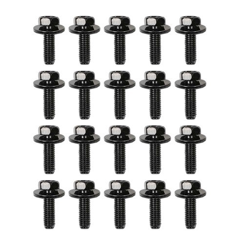 Solid Spare Fit For Honda Body Bolts- M6-1.0 x 20mm Long- 10mm Hex- 17mm Washer- 20pcs